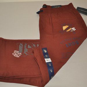 U.S. Polo Assn Boys Red Denim Pants Size XXL 18